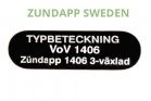 Typbeteckningsdekal VoV1406 till ZÜNDAPP KS50 modell 517 1968-1969