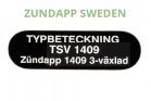 Typbeteckningsdekal TSV1409 till ZÜNDAPP KS50 modell 517-20 Super Sport 1975-1976