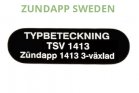 Typbeteckningsdekal TSV1413 till ZÜNDAPP KS50 modell 529-10 Super Sport 1981-1983